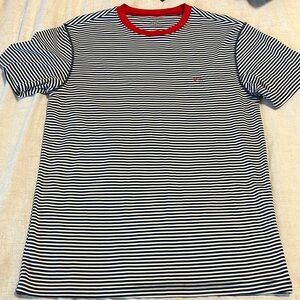 Southern Tide Striped Blue White Red Short Sleeve Shirt